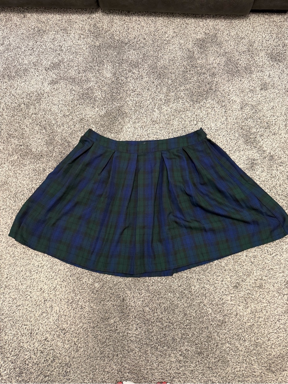 Hot Topic Pleated Blue and Green Plaid Mini Skirt Size 1 (Plus)